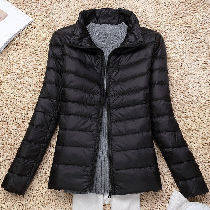 Women's Down Jacket, lightweight, Stand-up Collar