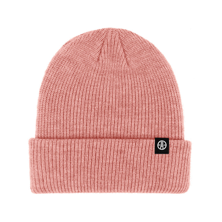Warm knitted hat for winter, solid color, 22x20 cm