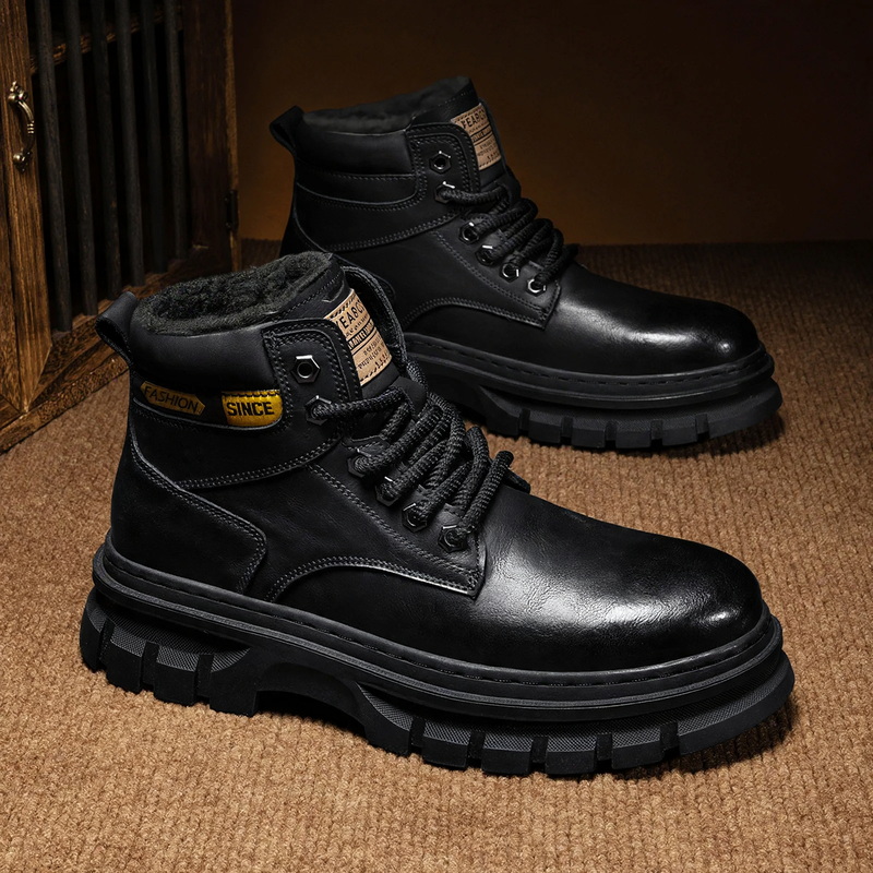 Men's work boots in British style, non-slip
