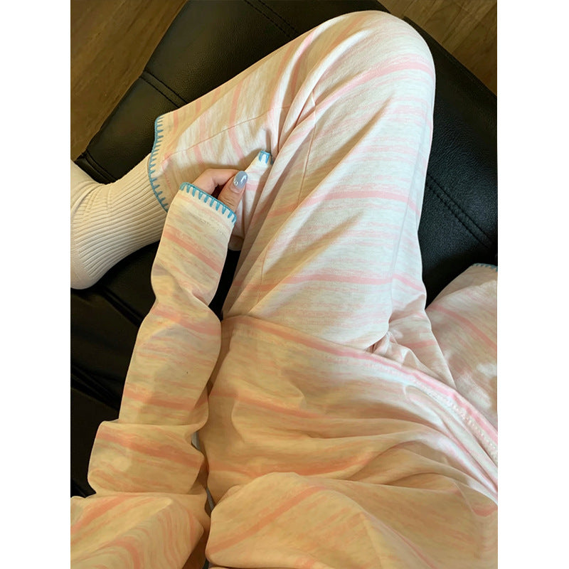 Women's Pajama Set, Cotton, Long Sleeve, Striped
