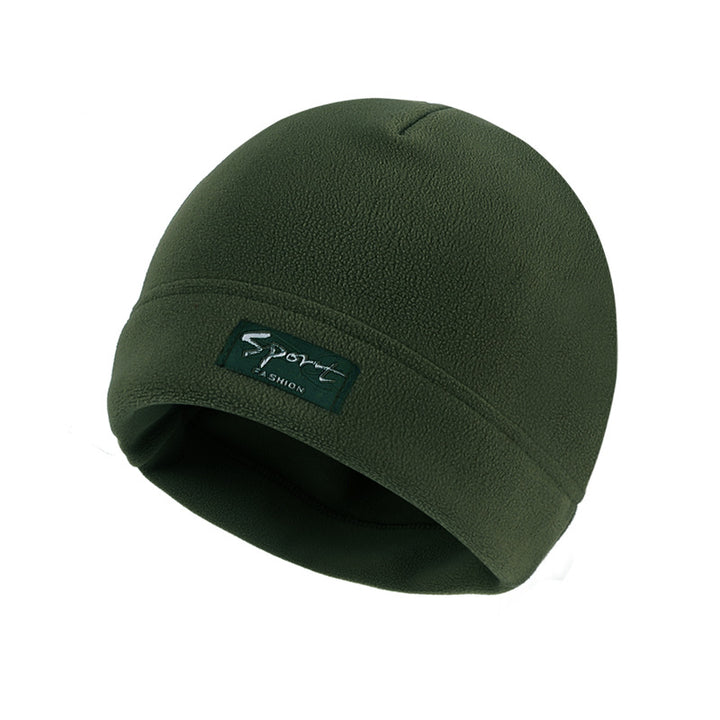 Warm fleece hat with ear protection for winter