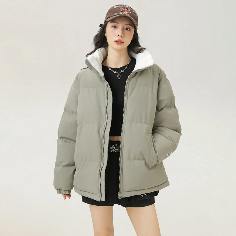 Unisex-Winter Jacket, Lamb Fleece, Lined, Warm
