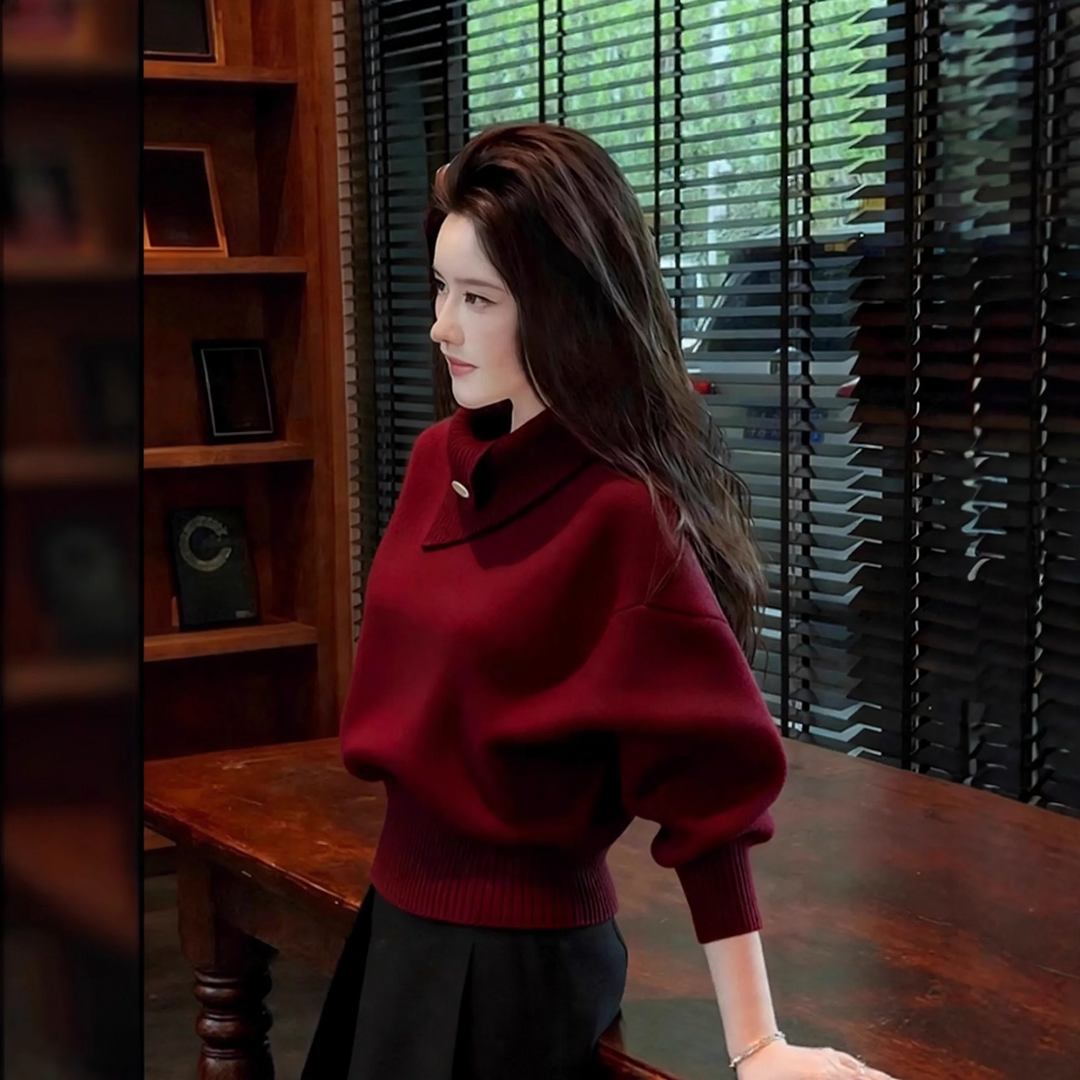 Casual turtleneck knitted sweater