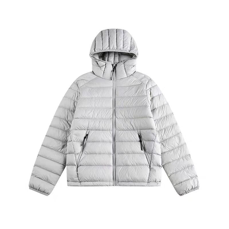 Light down jacket with hood, short