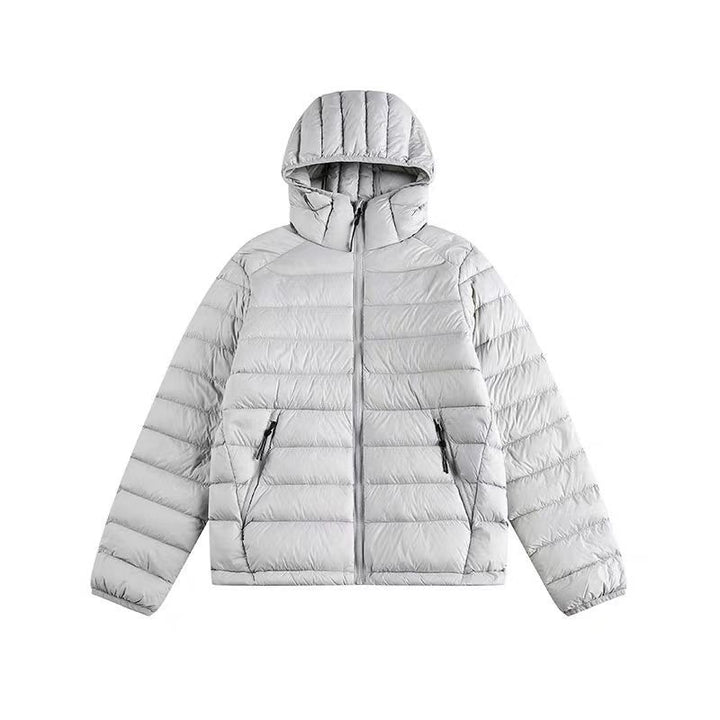 Light down jacket with hood, short