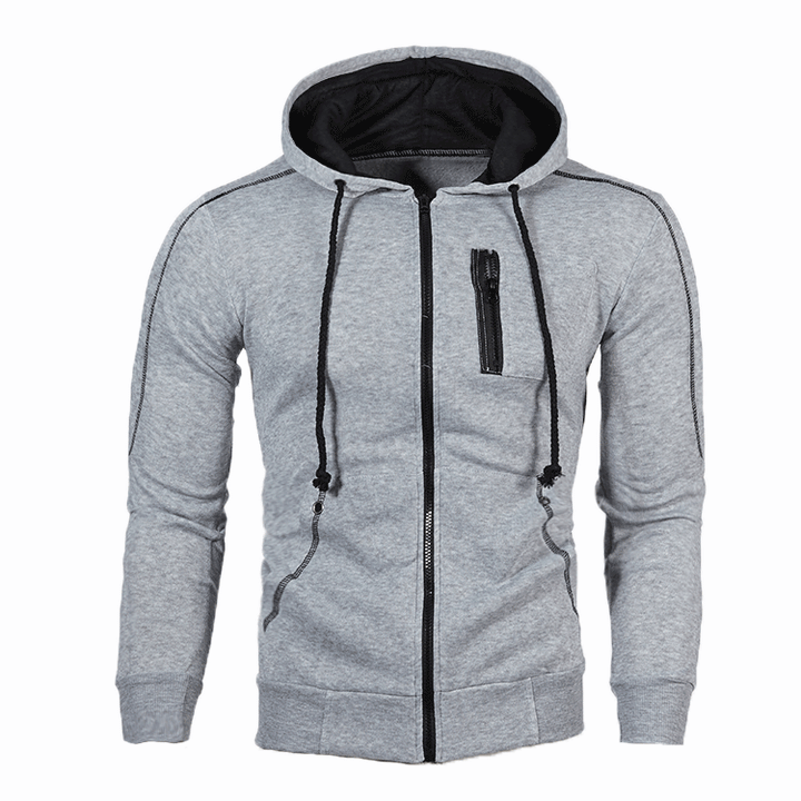 Men's functional hoodie with innovative zipper and practical pockets Lune London