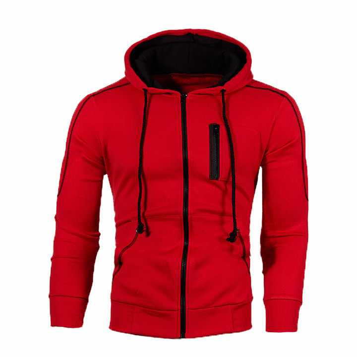 Men's functional hoodie with innovative zipper and practical pockets Lune London