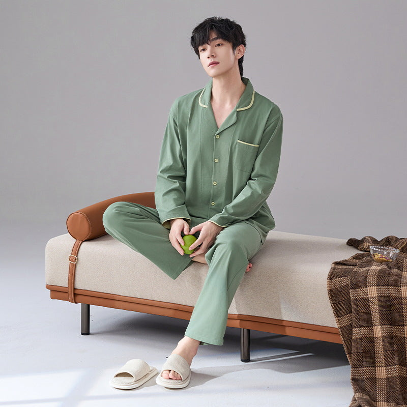 Men's Pajama Set, Cotton, Striped