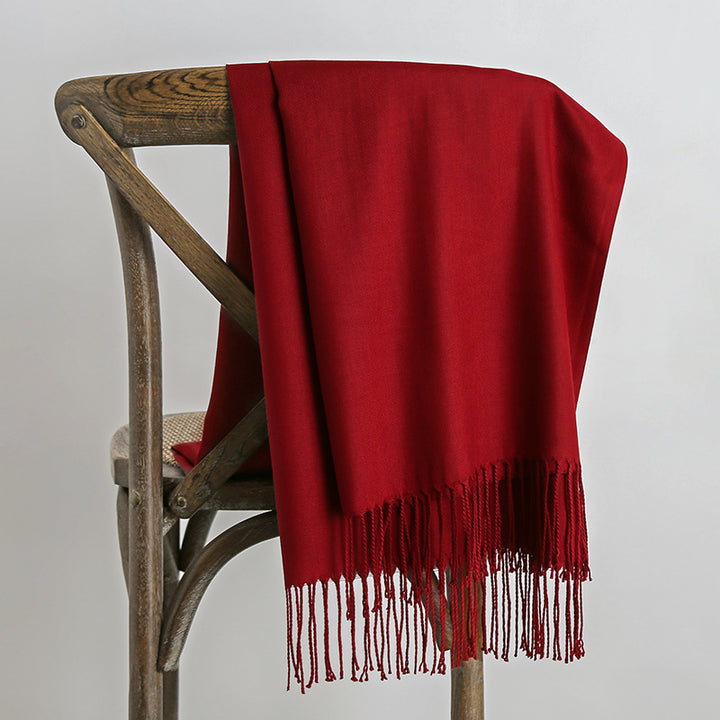 Solid color scarf made of cashmere imitation