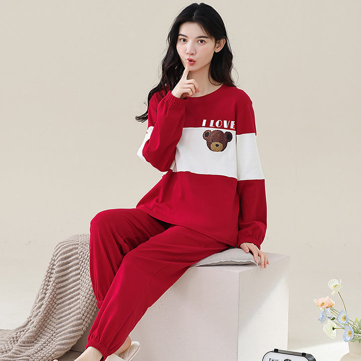 Reversible cotton pajamas, long sleeves