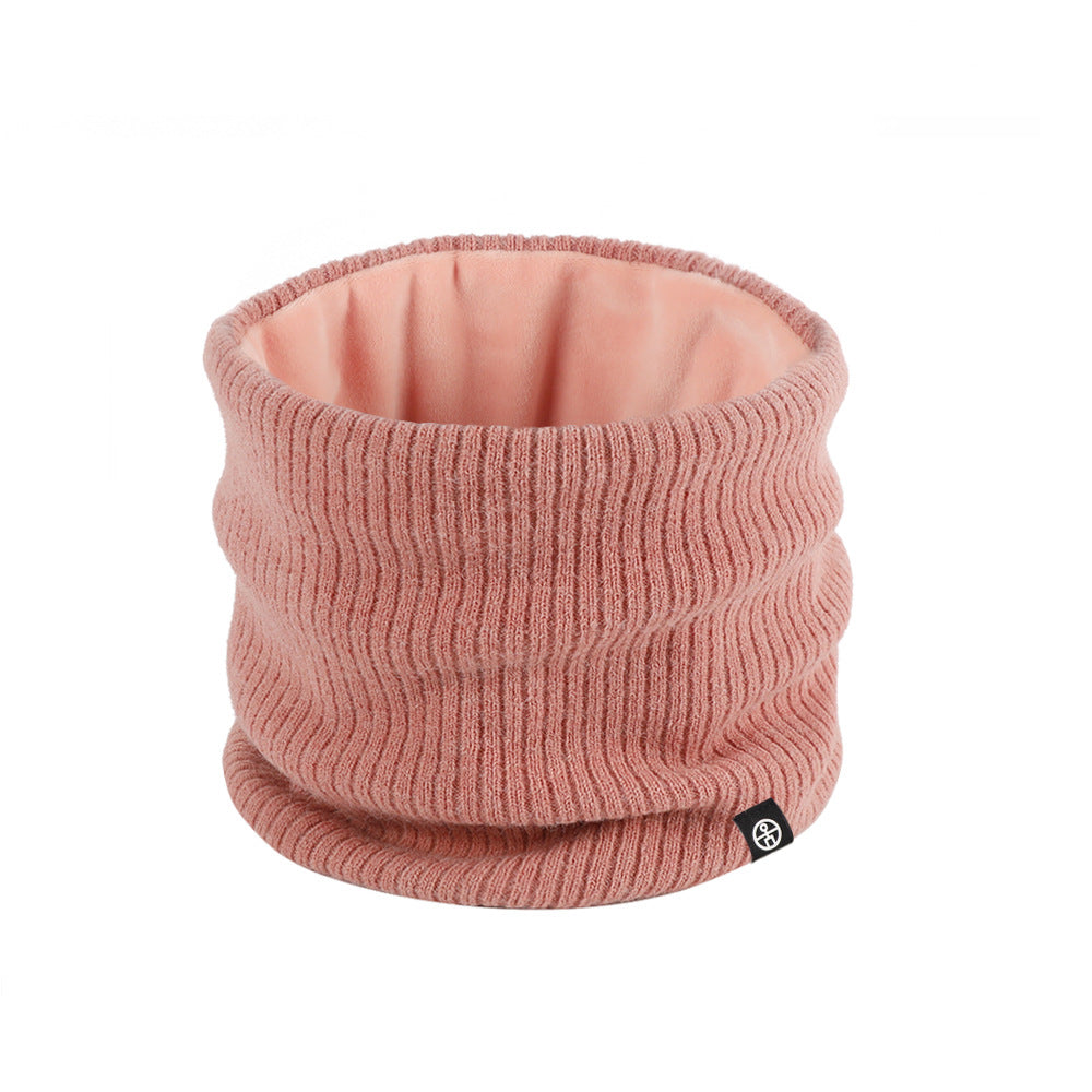 Knitted tubular scarf, lined