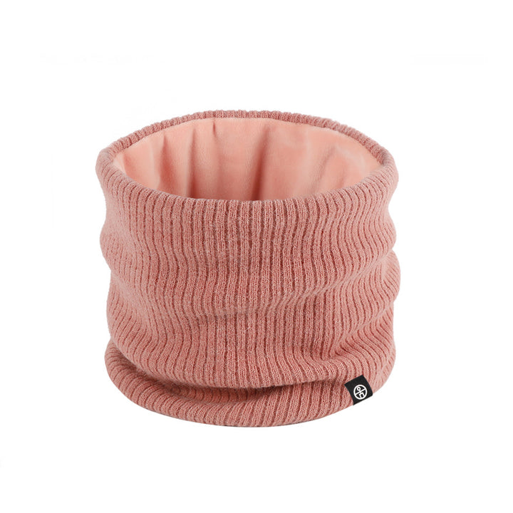 Knitted tubular scarf, lined