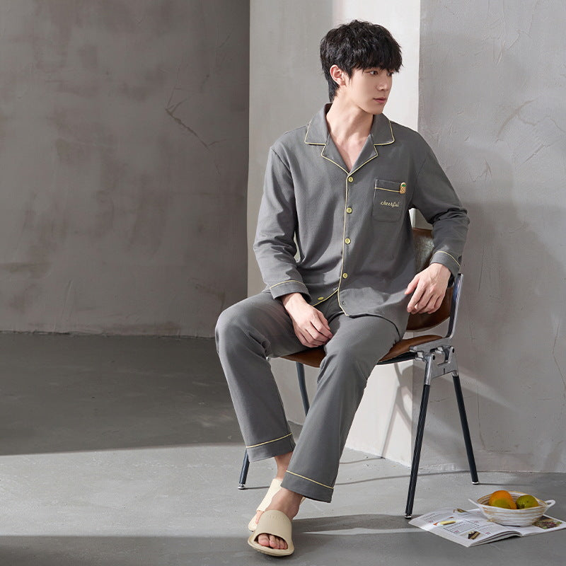 Men's Pajama Set, Cotton, Striped