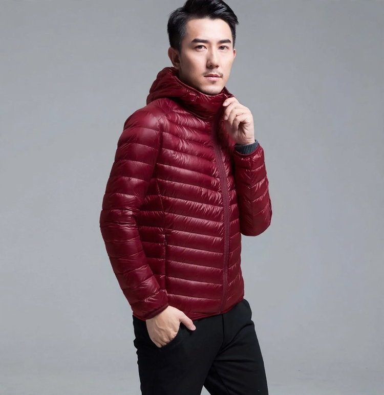 Light men's winter jacket, padded
