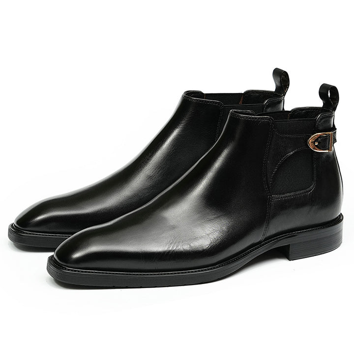 Men's Chelsea boots made of genuine cowhide, business style