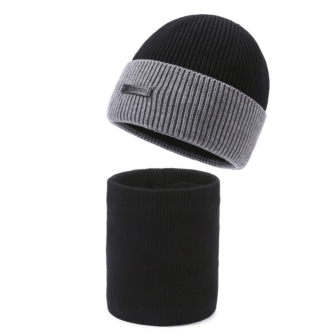 Winter knit cap with neck protection, 2-piece set