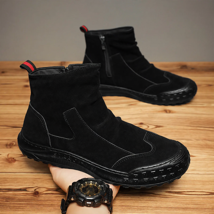 Men's Martin boots, lined, in suede look