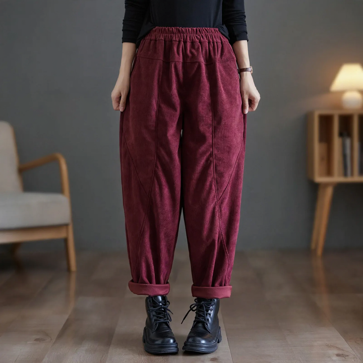 Kord-Harem pants for women, loose fit