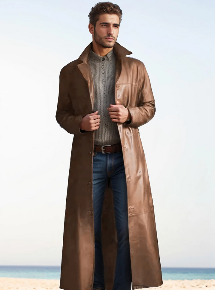 Lune London | Long Leather Coat for Men