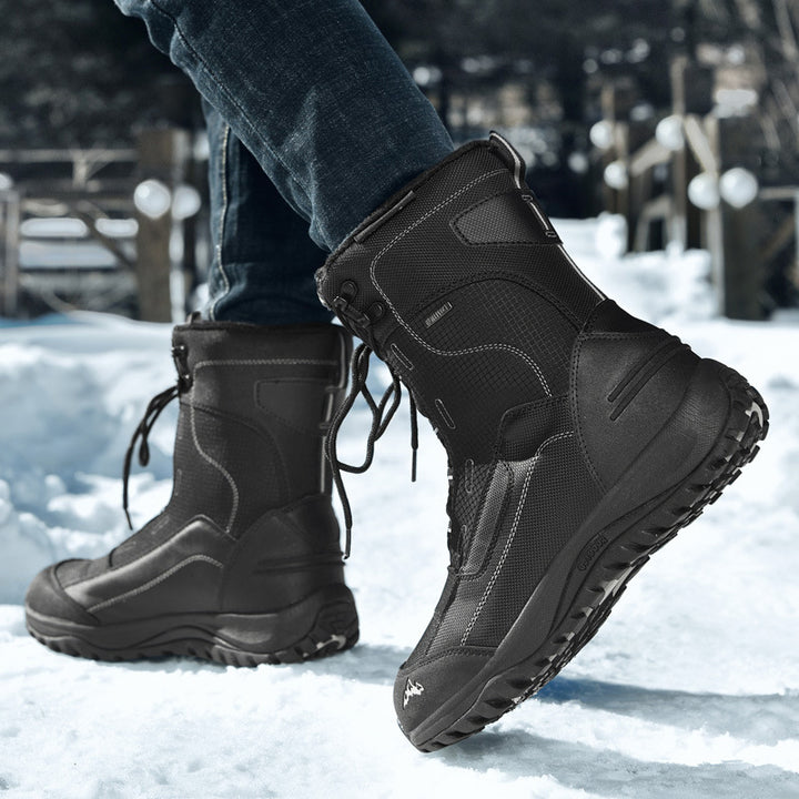 Winter snow boots for men, insulated, water-repellent
