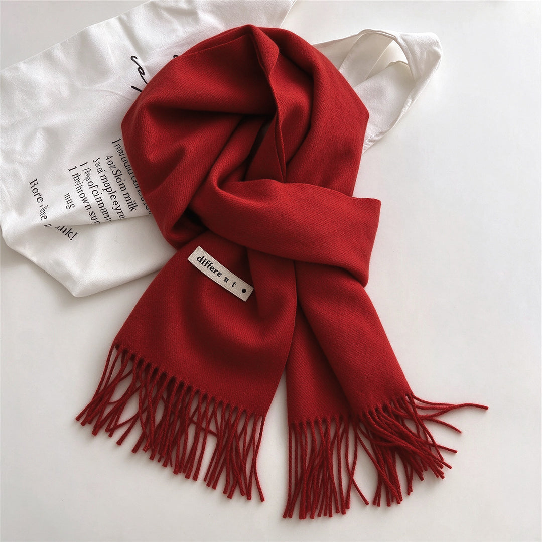 Cashmere scarf, 329g, solid color, 200cm