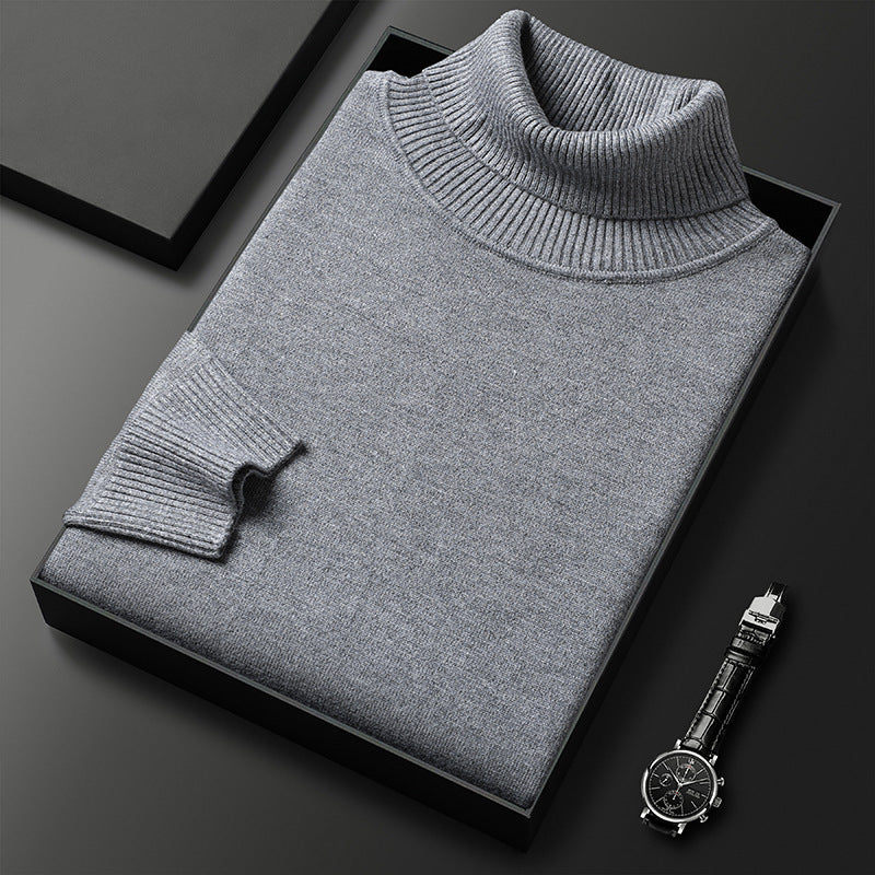 Men's turtleneck sweater, slim fit, knitted