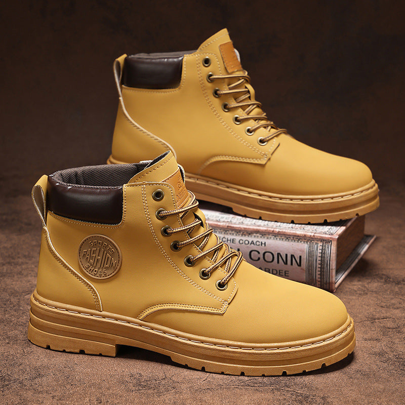 Men's boots, ankle-high, casual design
