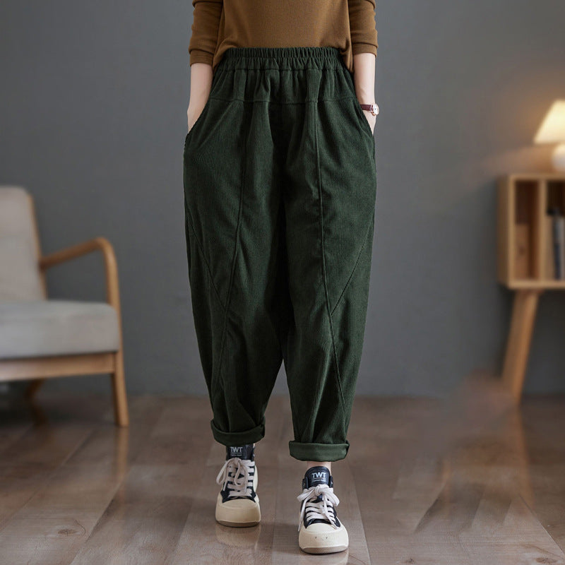 Kord-Harem pants for women, loose fit