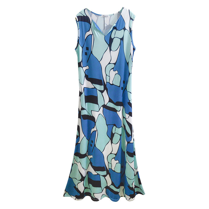Ladies max dress with graphic print and flowing cut Lune London
