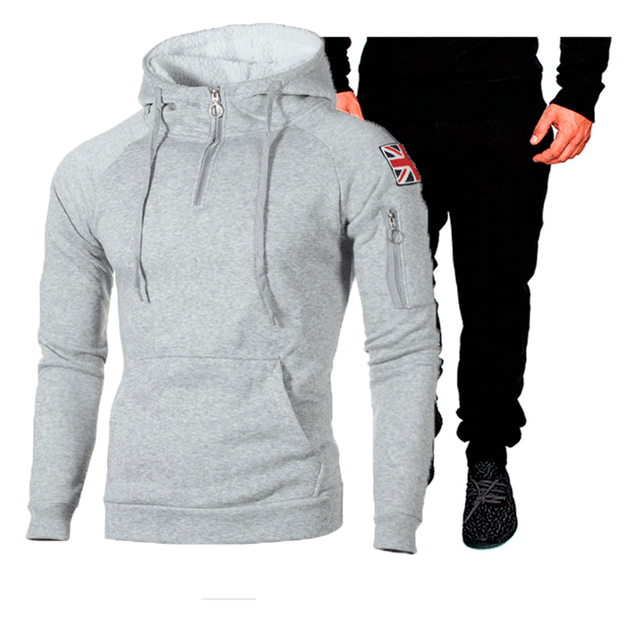 Men Sports Hoodie and Jogging Set in Highly Functional Materials Lune London