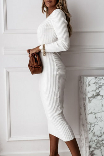 Amarae | Midi bodycon ribbed knit dress