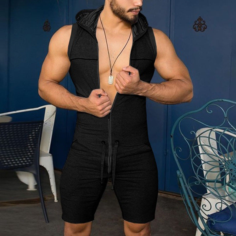 Sleeveless men's suit with hood and practical drawstring Lune London