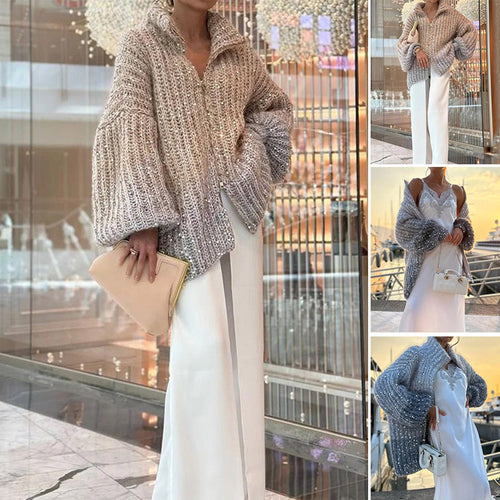 Amarae | Knit cardigan with glitter sequins