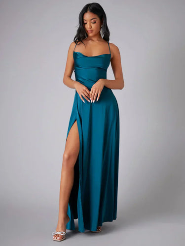 Amarae | Silk Maxi Dress with Braided Back Dress Yourself for Formal Occasions Lucette