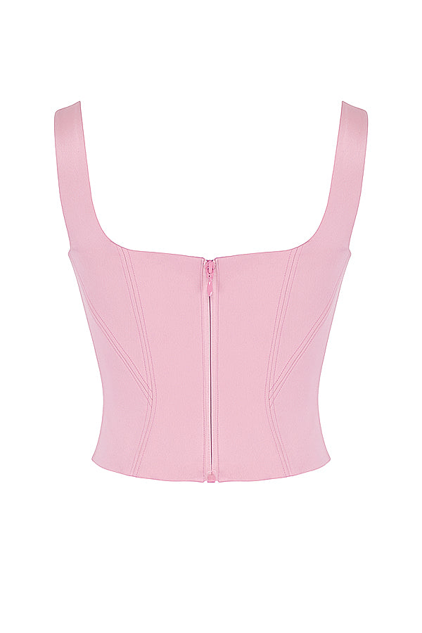 Lune London | Fairy Pink Satin Longline Corset