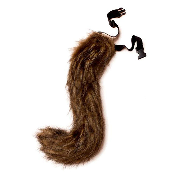 Women Removable Fluffy Faux-Fur Tail with Adjustable Attachment Belt Amarae