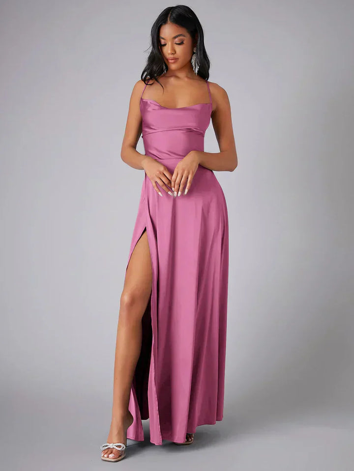 Lune London | Silk Maxi Dress with Braided Back Dress Yourself for Formal Occasions Lucette