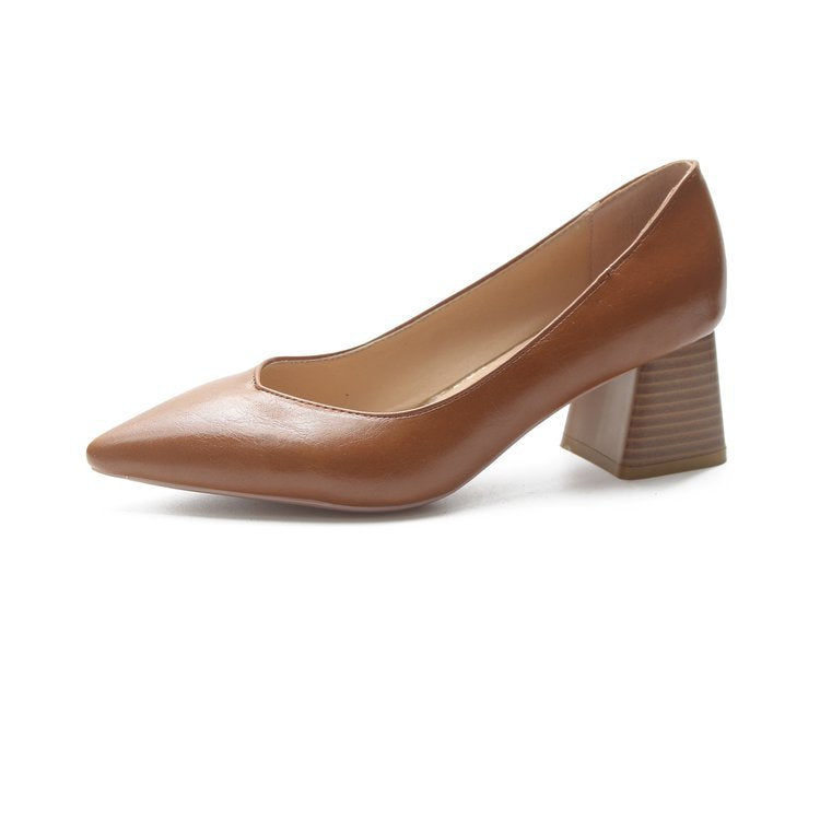 Ladies Elegant and Comfortable Pumps with Stable Block Heels Lune London