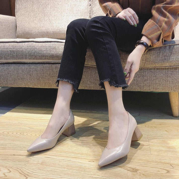 Ladies Elegant and Comfortable Pumps with Stable Block Heels Lune London