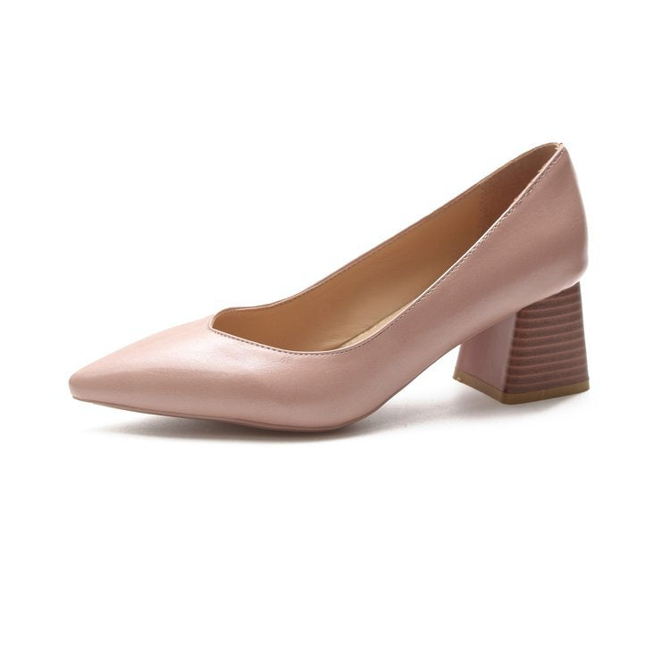 Ladies Elegant and Comfortable Pumps with Stable Block Heels Lune London