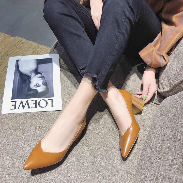 Ladies Elegant and Comfortable Pumps with Stable Block Heels Lune London