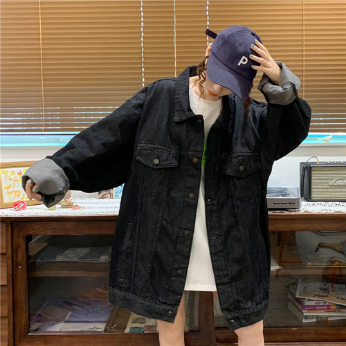 Veste en denim oversize pour femmes avec doublure intérieure douce Chic & Stil
