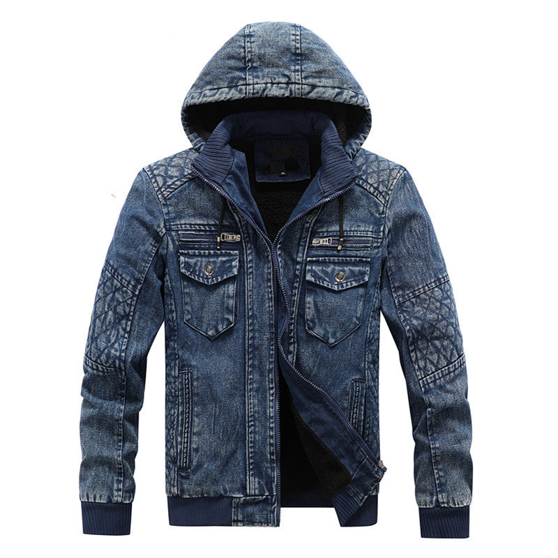 Hooded denim jacket for men Amarae