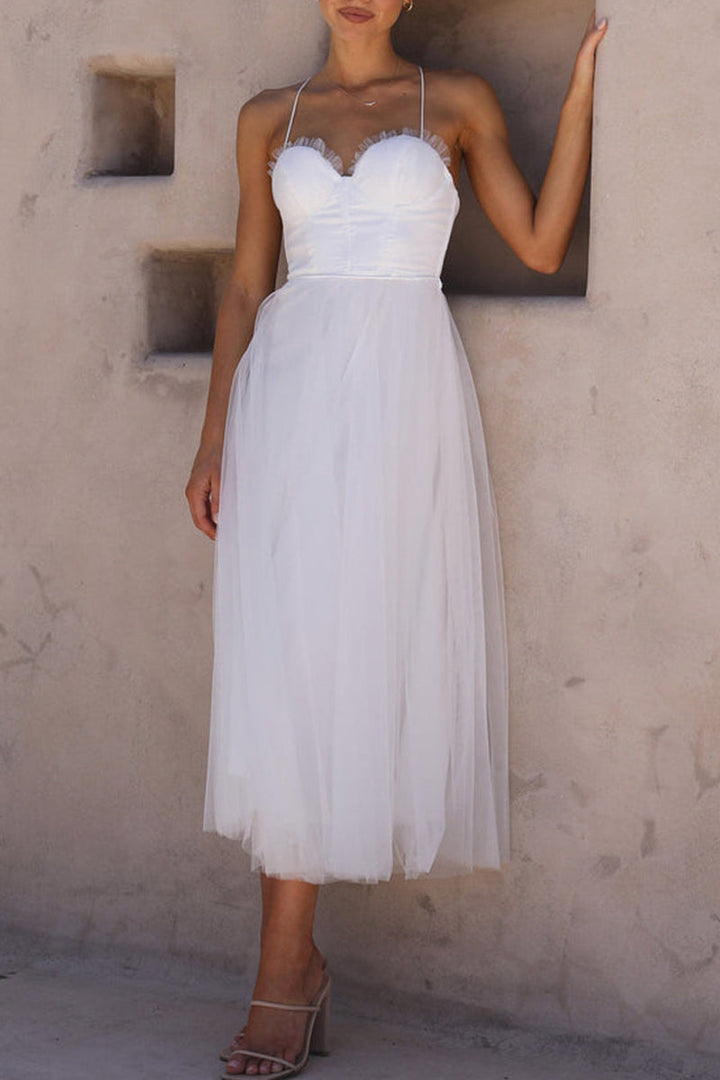 Lune London | Sweet Elegant Solid Color V-Neck Princess Dresses