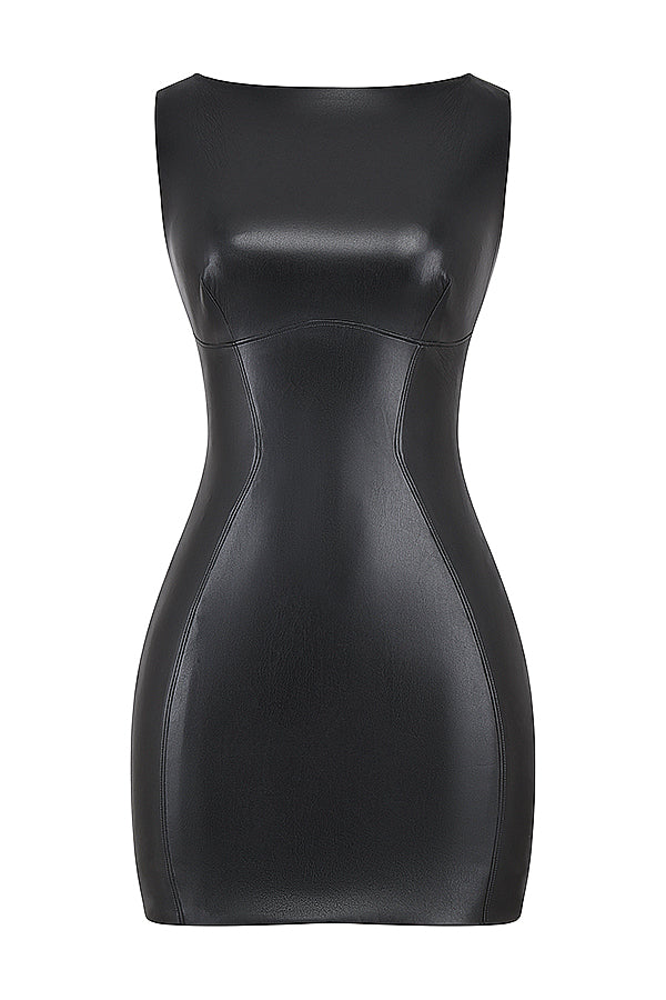 Lune London | Mini Leather Dress Without Sleeves