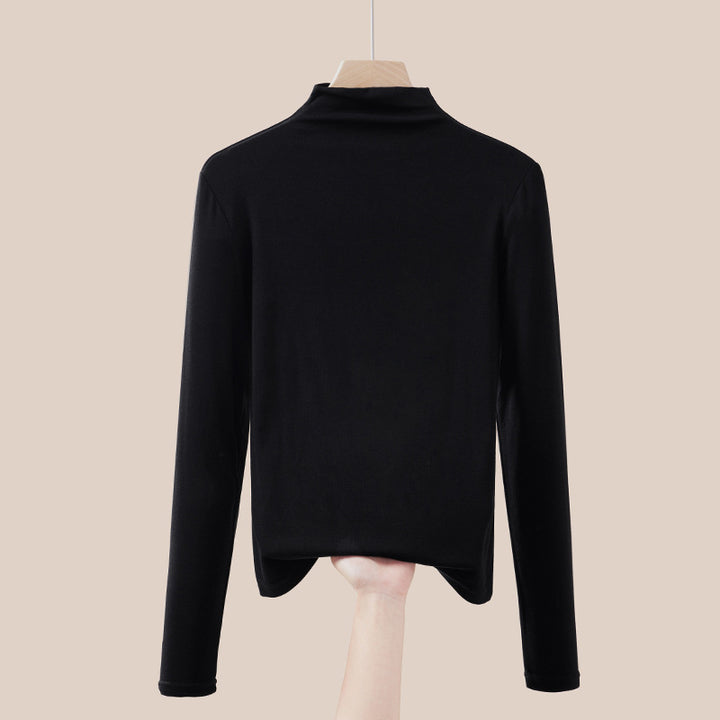Thinner women's turtleneck sweater, long sleeve, knit