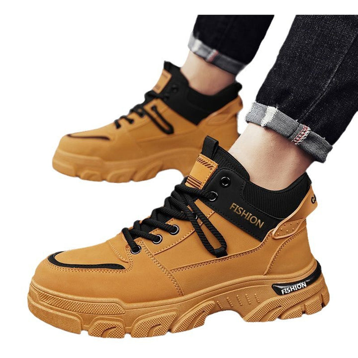Men's work boots, slip-resistant, water-repellent, high-top