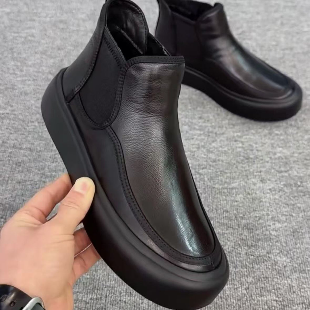 Men's Chelsea Boots made of Genuine Leather with Warm Lining
