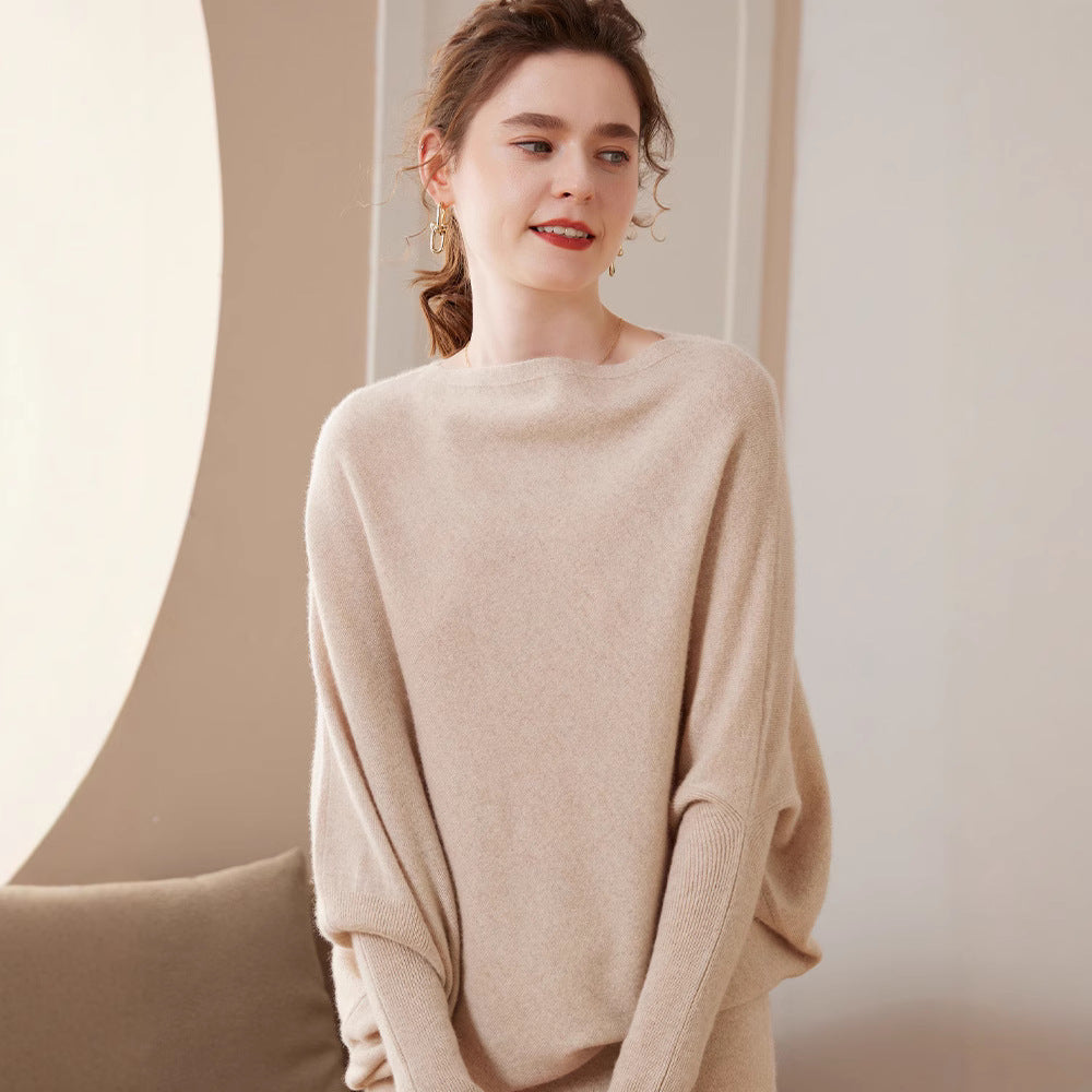 Women’s Cashmere Knit Sweater, loose and elegant