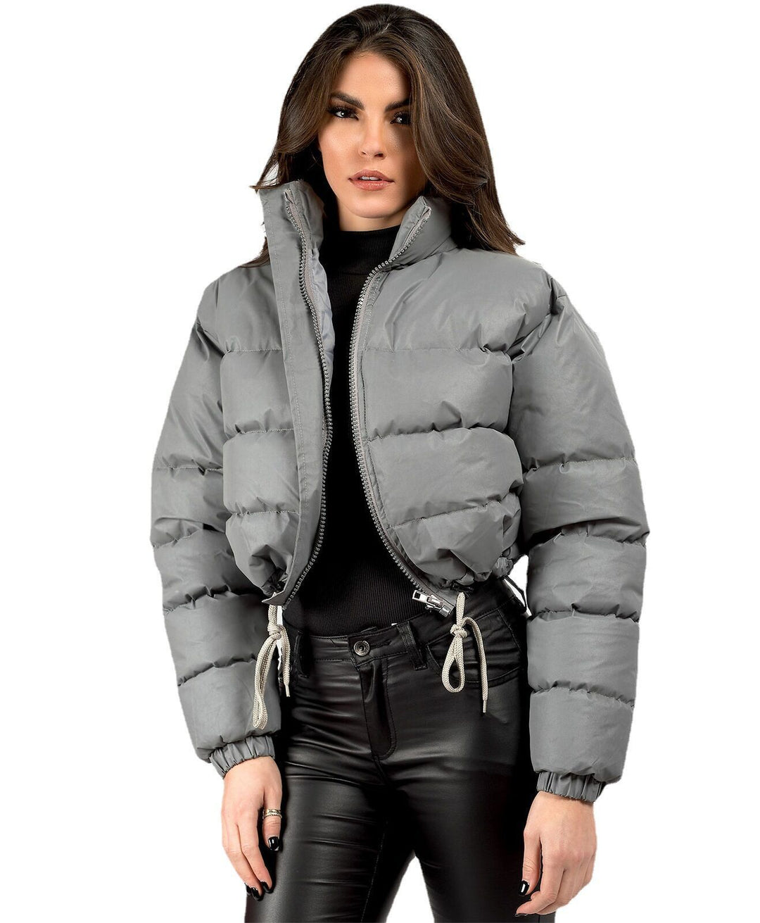 Padded women's quilted jacket in oversized look